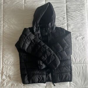 Black Puffer Jacket with Hood